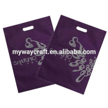 colored non woven cloth bag with die-cut handle